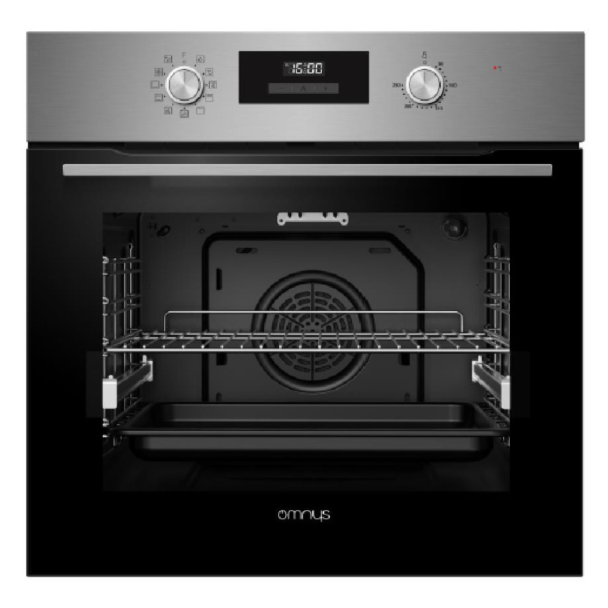 OMNYS OV7011DPIN Εντοιχιζόμενος Φούρνος 70Lt, Inox