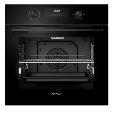 OMNYS OV7011DPBL Εντοιχιζόμενος Φούρνος 70Lt, Μαύρο Γυαλί