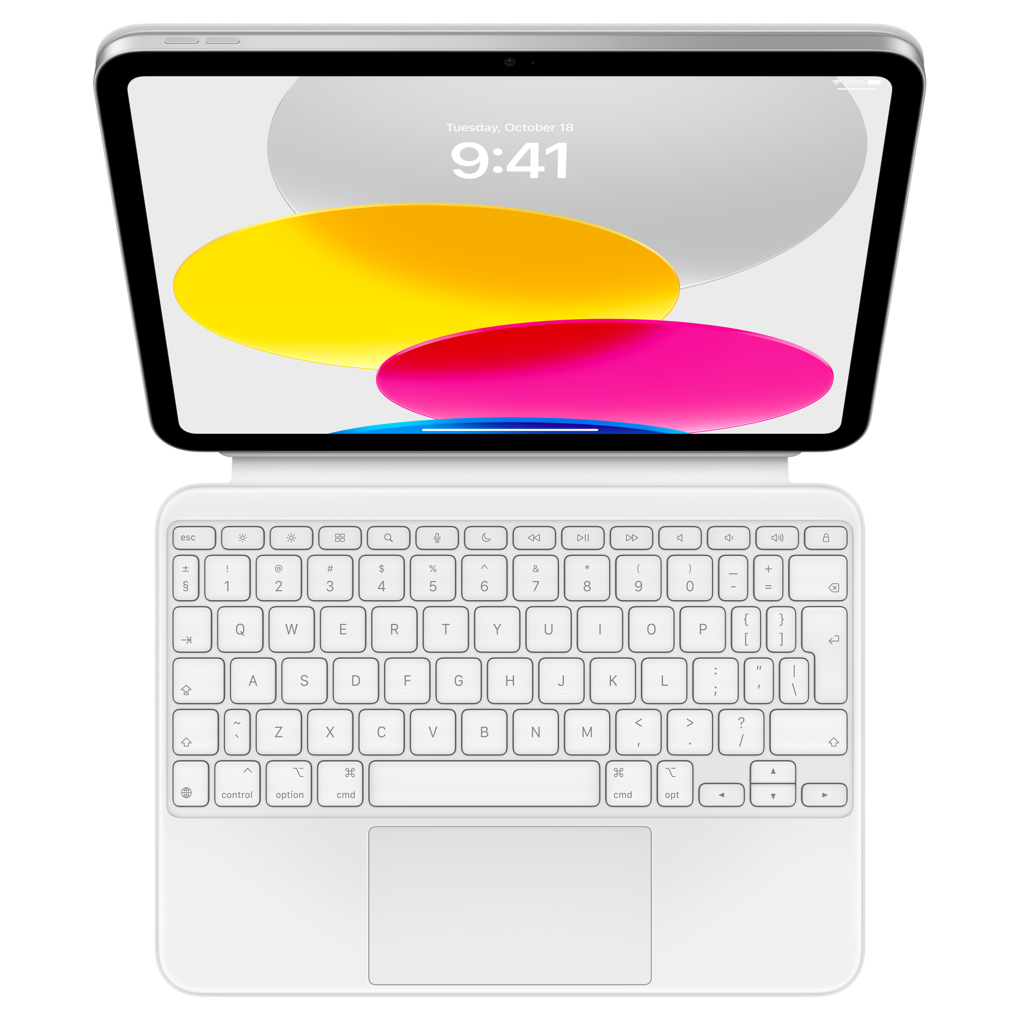 APPLE Magic Keyboard Folio για iPad (A16) – Ελληνικό Πληκτρολόγιο, Άσπρο