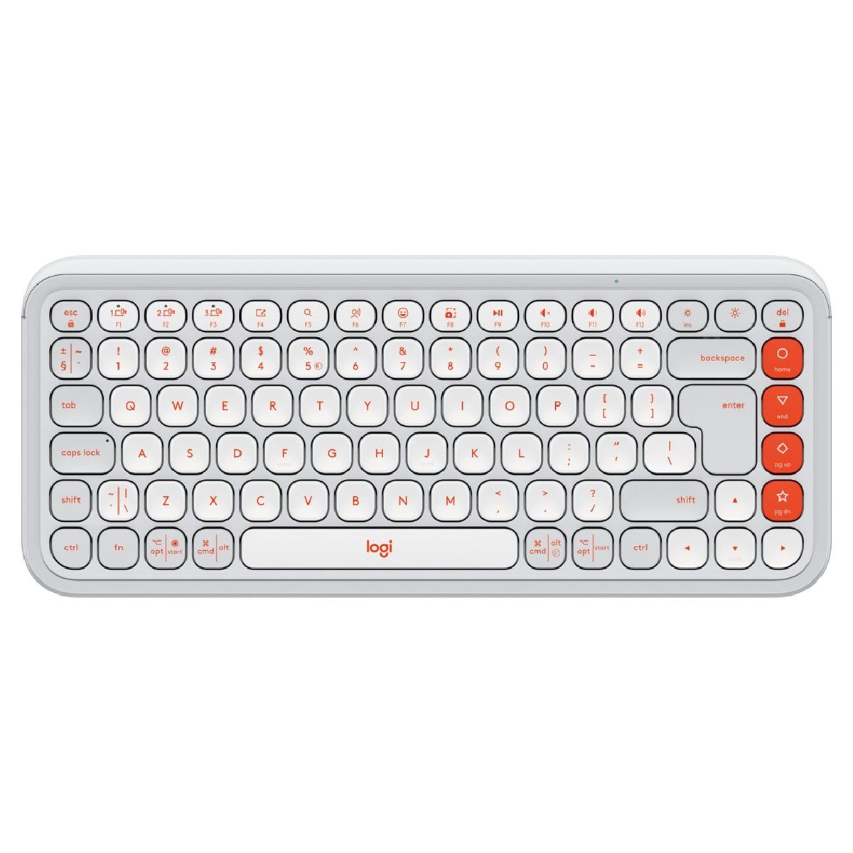 LOGITECH Pop Icon Πληκτρολόγιο, Γκρίζο / Πορτοκαλί