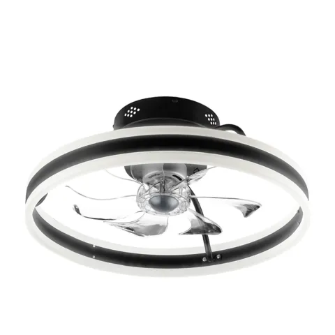LIFE HALO 221-0349 Ανεμιστήρας Οροφής με LED Φωτισμό, Μαύρο