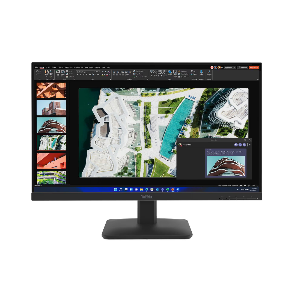 LENOVO 64BEKAT1UK ThinkVision S27-4e Οθόνη Ηλεκτρονικού Υπολογιστή, 27″