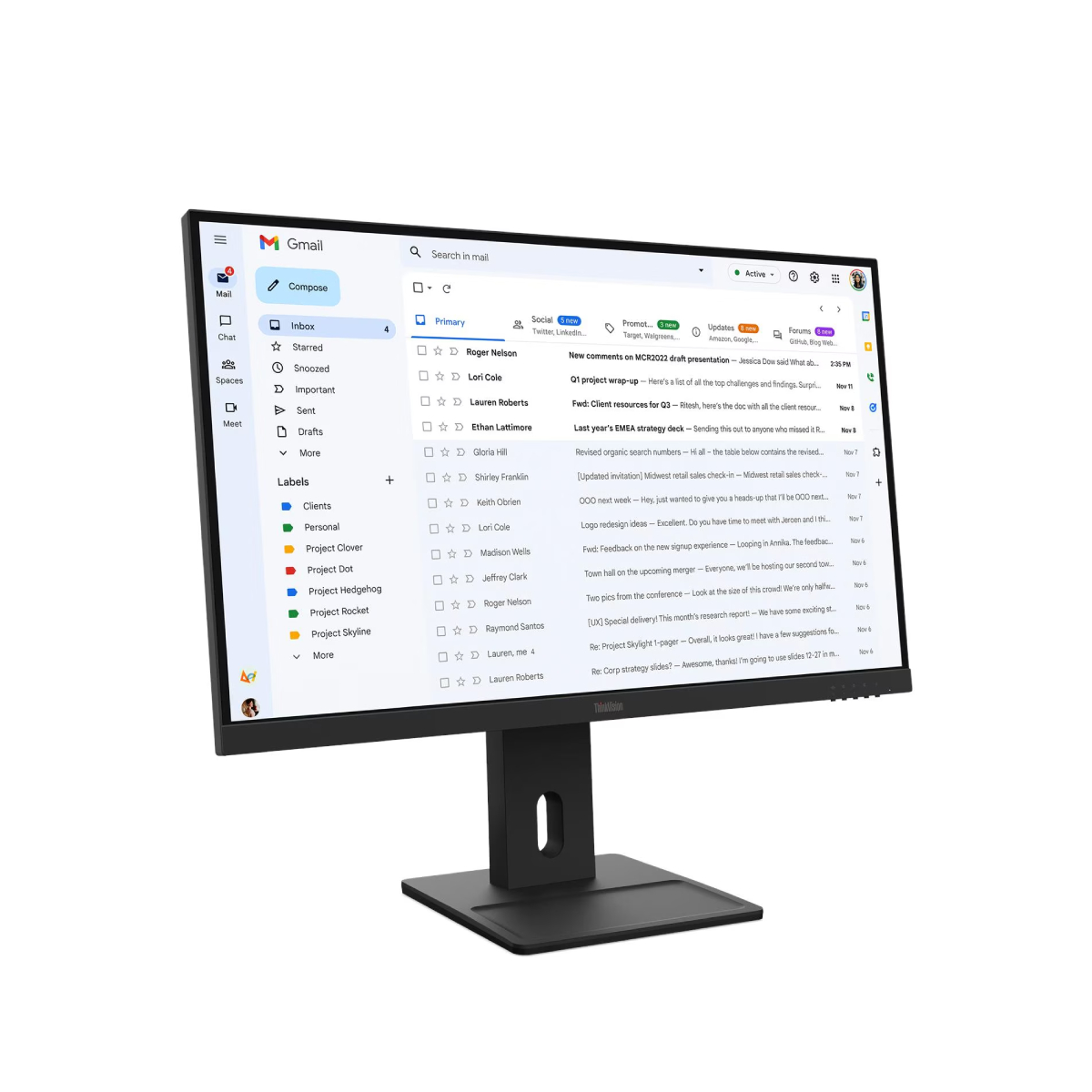 LENOVO 64BCMAT4UK ThinkVision E27-4e Οθόνη Ηλεκτρονικού Υπολογιστή, 27″