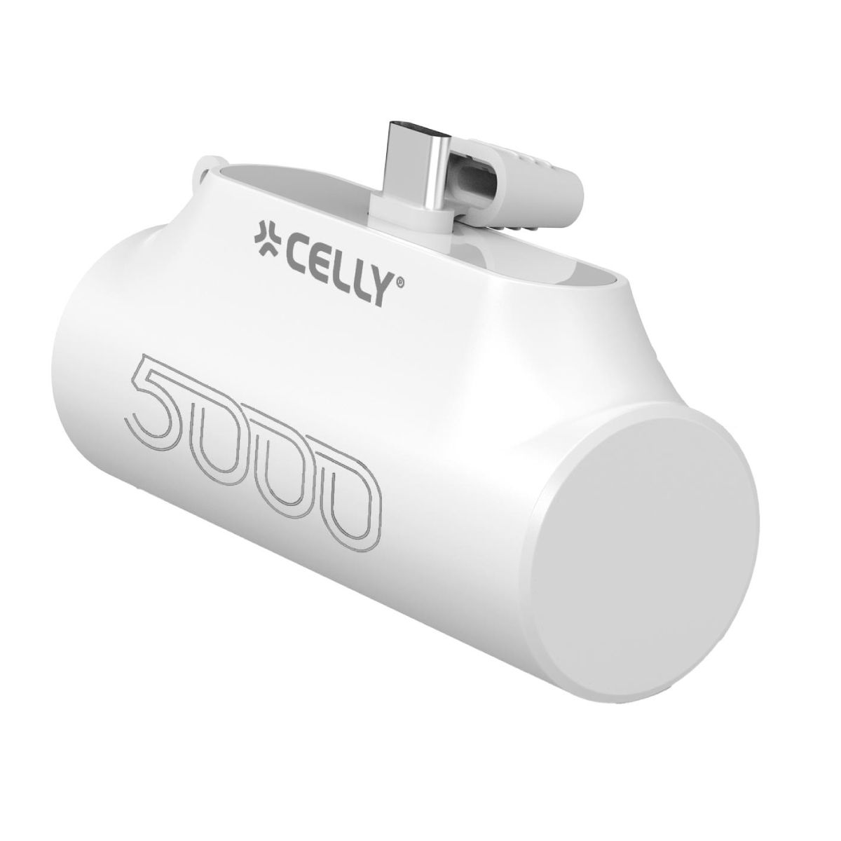 CELLY PBC5000WH Φορητή Μπαταρία 5.000mAh, Άσπρο