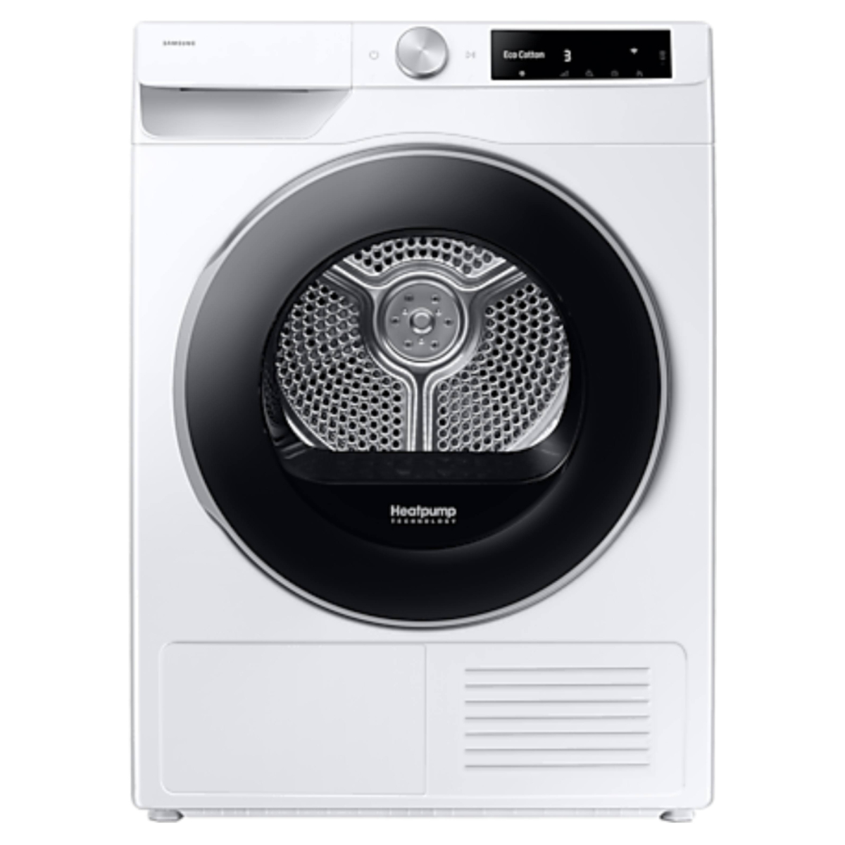 SAMSUNG DV90DG6845LEU4 Στεγνωτήριο Ρούχων με Αντλία Θερμότητας 9 kg, Άσπρο/Μαύρο