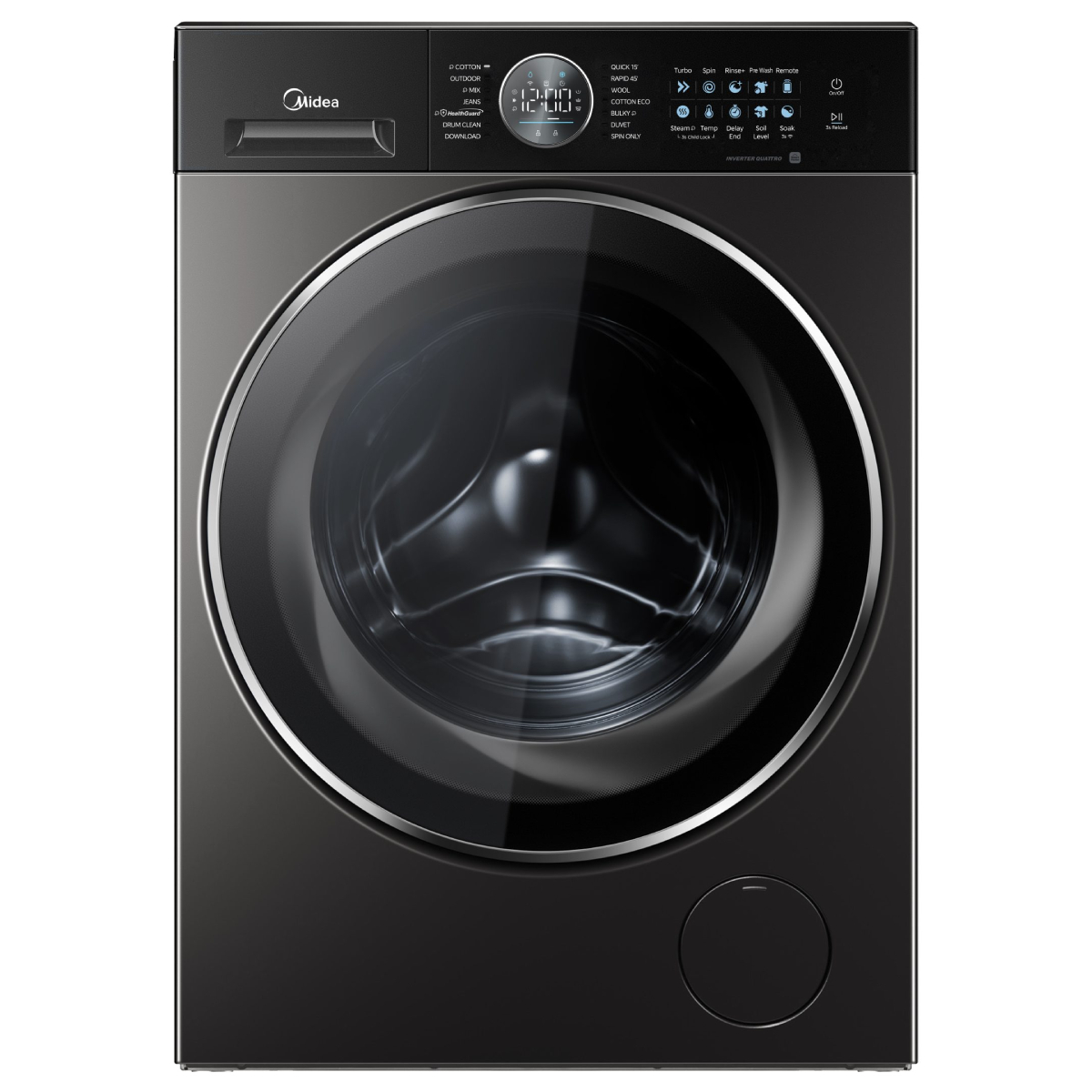 MIDEA MD210H100DB/T-CY Στεγνωτήριο Ρούχων με Αντλία Θερμότητας 10kg, Titanium