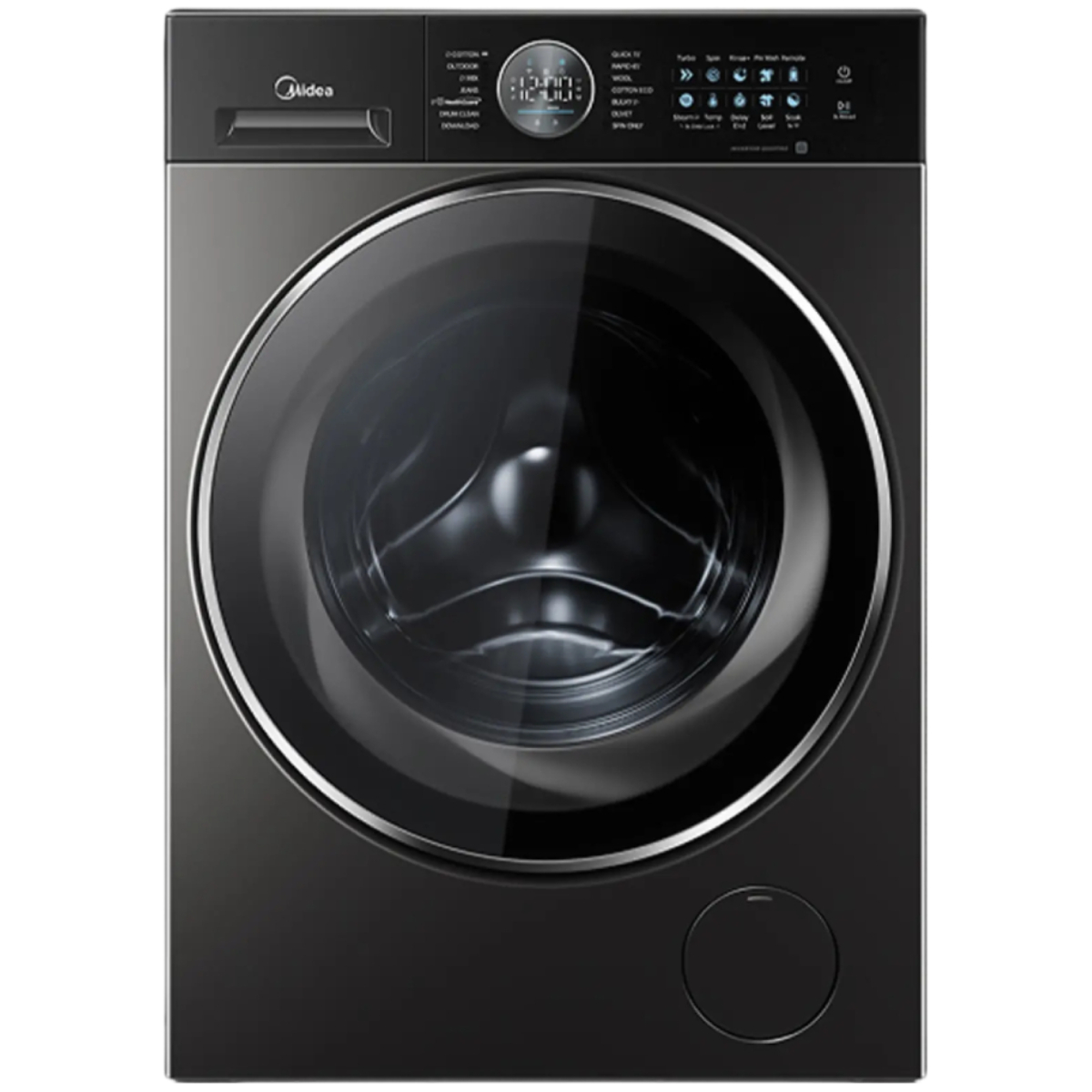 MIDEA MF210W100BA30/T-CY ,WASHING MACHINE  10kg, A, Titanium, 5 YEARS GUARNTEE, 10 YEARS GUARANTEE MOTOR,OFFER