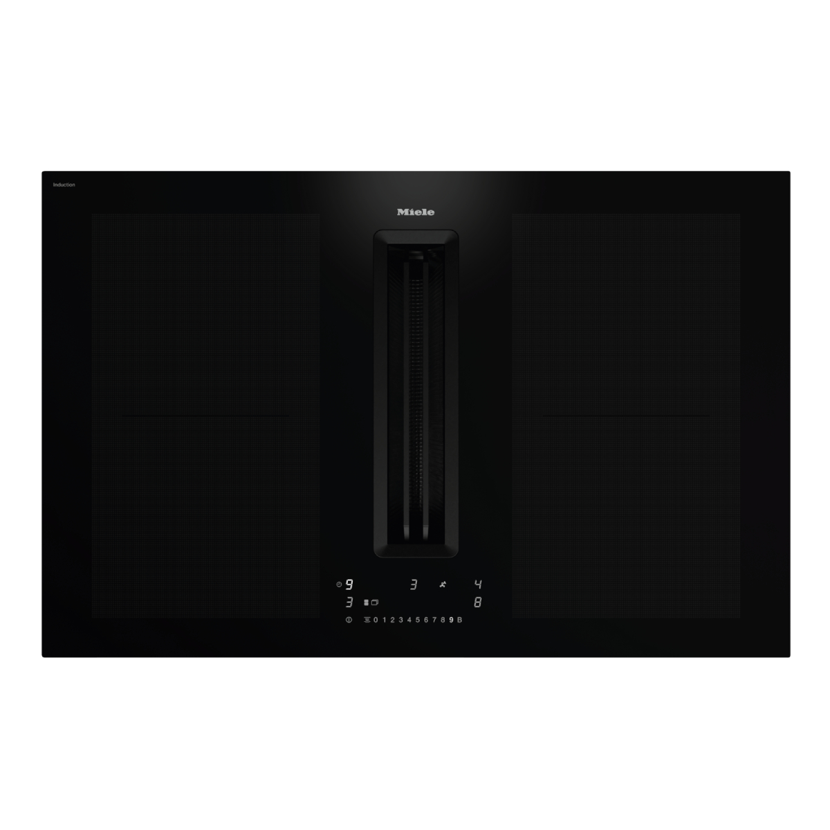 MIELE KMDA7676 FL-A Black Perfection Επαγωγική Εστία με Ενσωματωμένο Απορροφητήρα