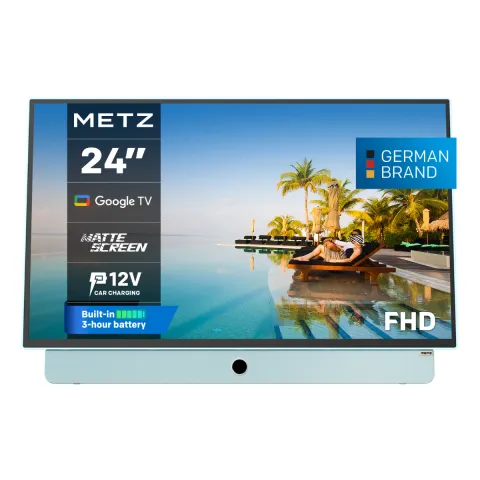 METZ 24MPE7000Y Φορητή Google LED Τηλεόραση, 24″ Μπλε
