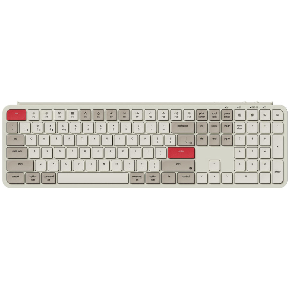KEYCHRON B6 Pro Ultra-Slim Ασύρματο Πληκτρολόγιο, Ρετρό Κόκκινο