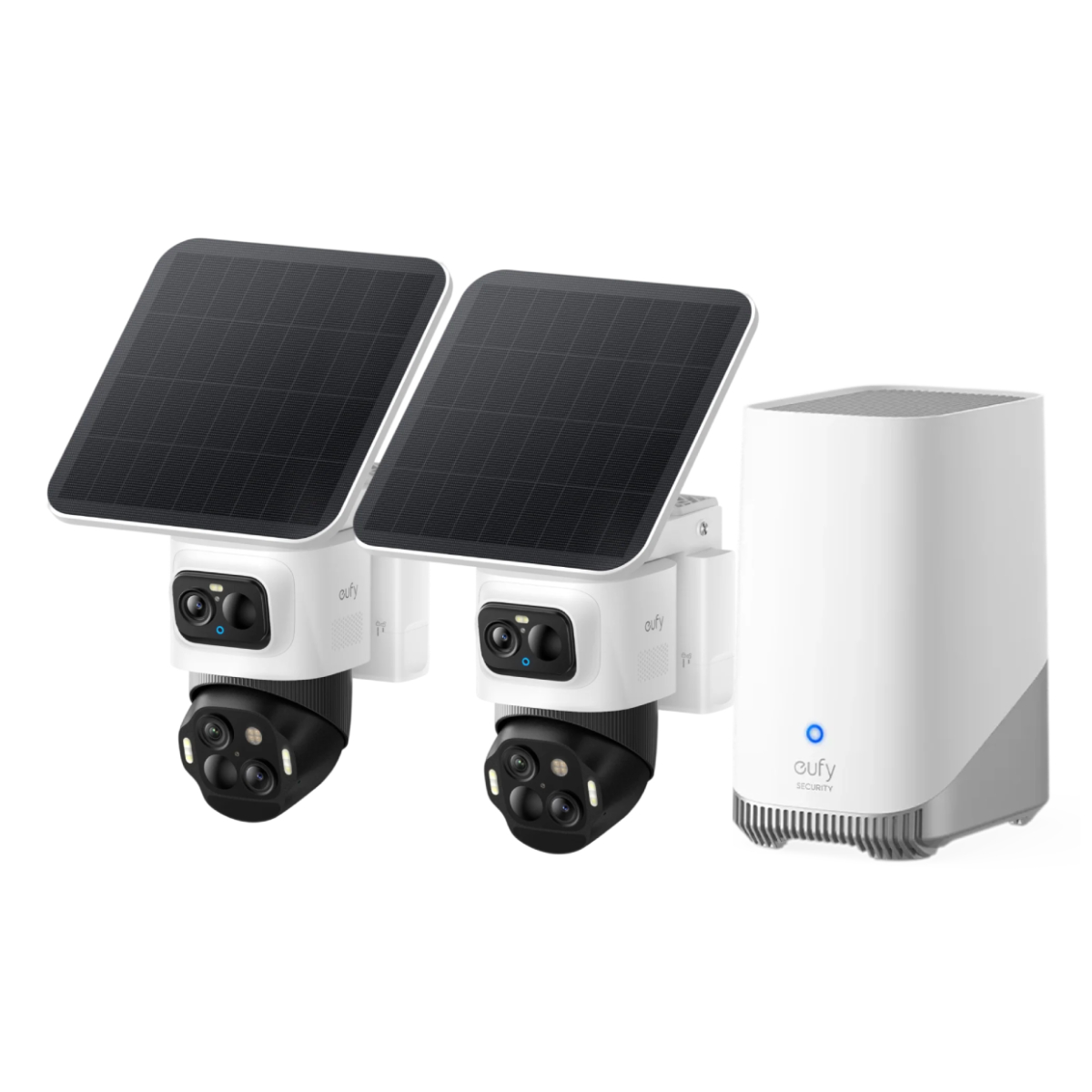 EUFY S4 2-Cam Kit + HomeBase Σύστημα Εξωτερικών Καμερών Ασφαλείας Bullet-PTZ, 4K + 2K