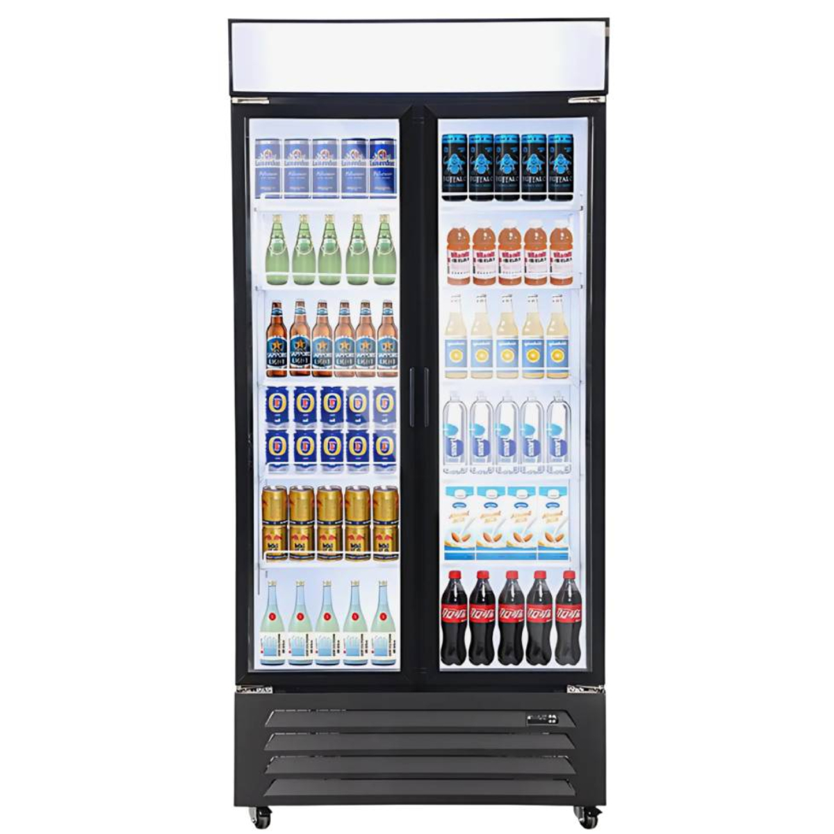 STARCREST SPS-2D590DC Επαγγελματικό Ψυγείο Βιτρίνα Συντήρησης Δίφυλλη, Μαύρo