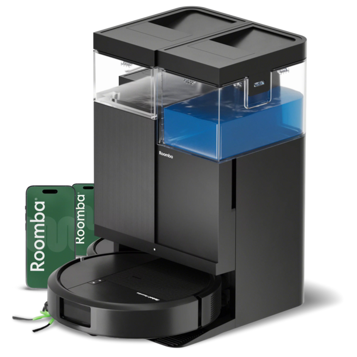iROBOT N285040 Roomba Plus 515 Combo + AutoWash Dock Ρομπότ Σκούπα – Σφουγγαρίστρα, Μαύρο