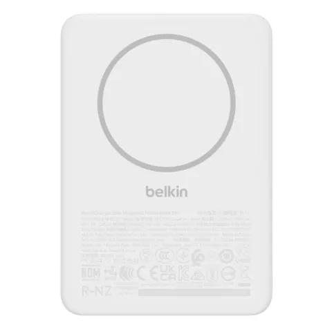 BELKIN BPD010 BoostCharge Slim Power Bank/Φορητή Μπαταρία Magsafe 5000 mAh, Άσπρο