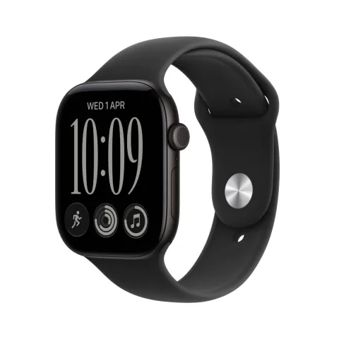 APPLE Smartwatch Series 12 GPS + Cellular 42 mm, Black Αλουμίνιο με Black Αθλητικό Λουράκι M/L