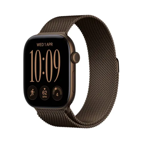 APPLE Smartwatch Series 12 GPS + Cellular 46 mm, Dark Bronze Αλουμίνιο με Dark Bronze Μιλανέζικο Λουράκι M/L