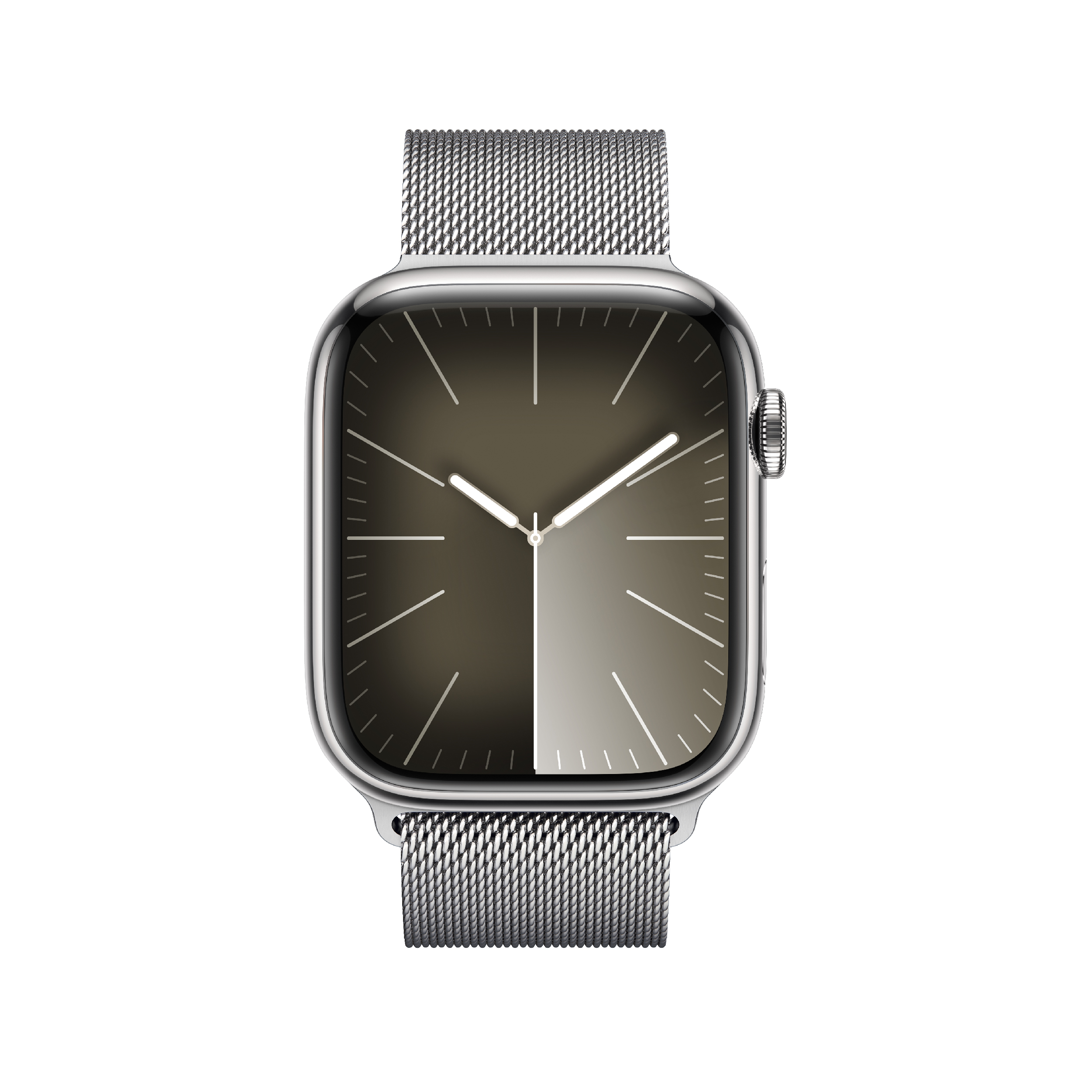 APPLE Smartwatch Series 9 GPS + Cellular 41mm, Silver Stainless Steel με Silver Milanese Λουράκι