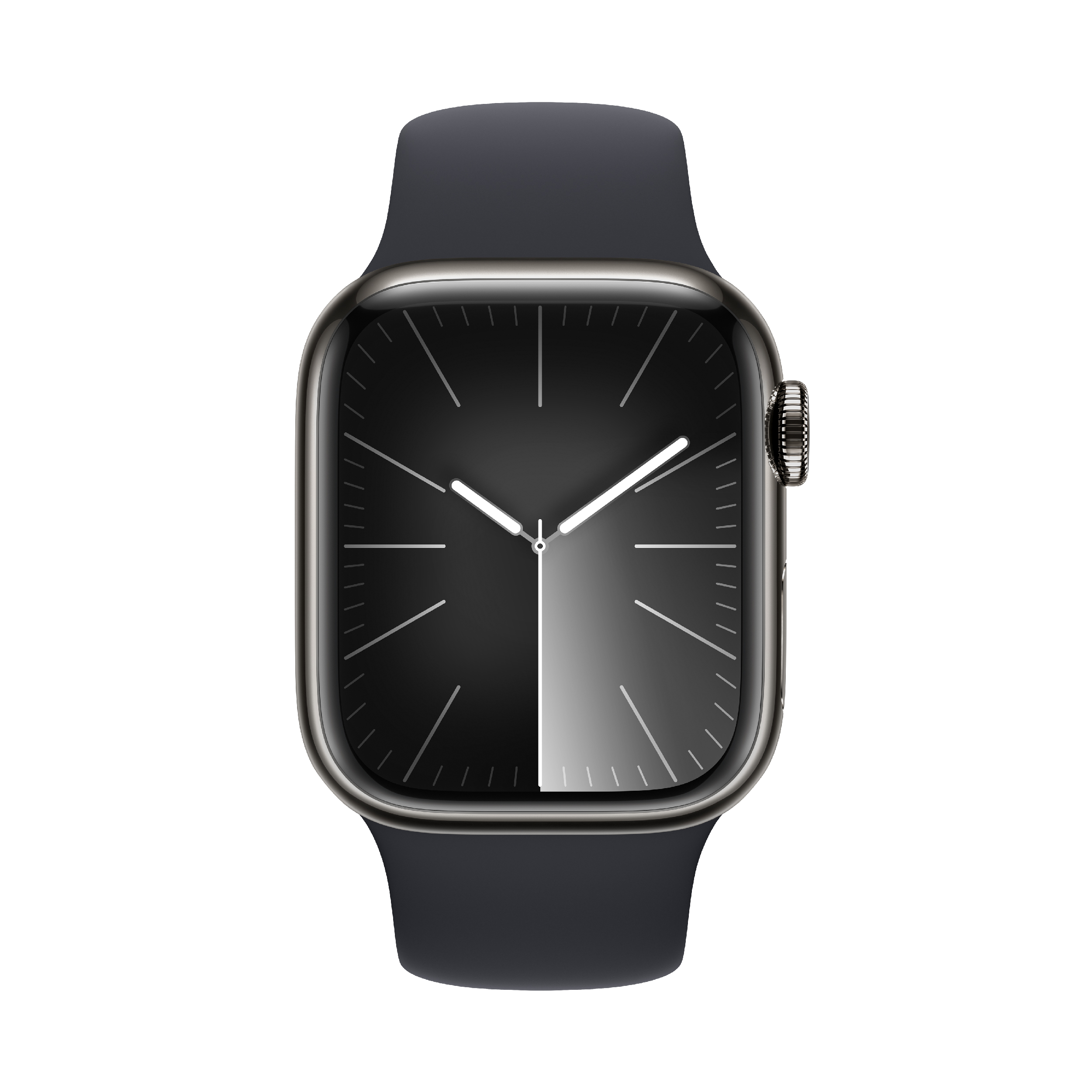 APPLE Smartwatch Series 9 GPS + Cellular 41 mm, Graphite Stainless Steel μεMidnight Sport Λουράκι