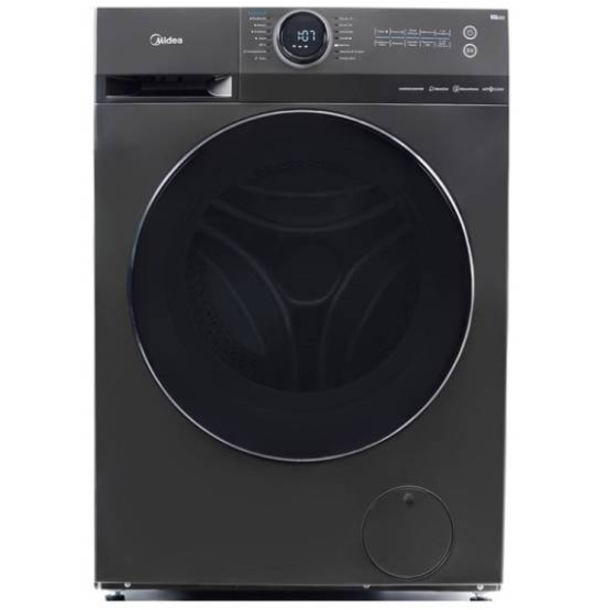 MIDEA MF200W80WB/T-CY Πλυντήριο Ρούχων 8kg, Ασημί