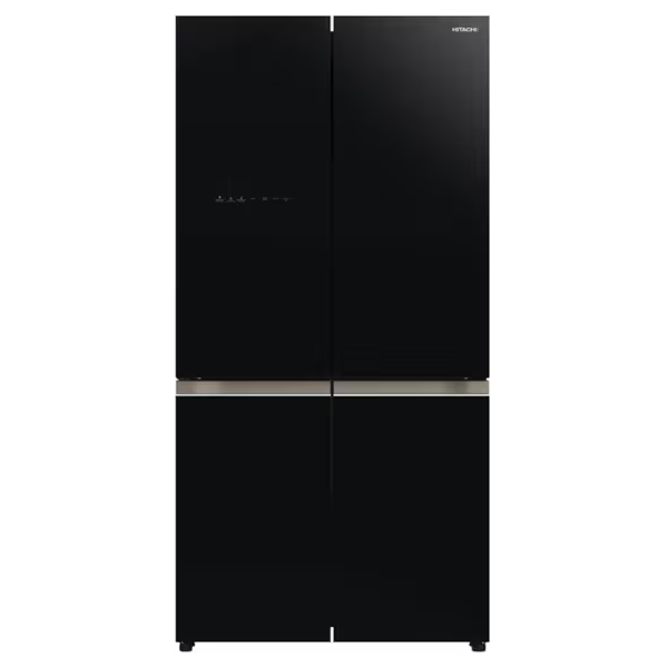 HITACHI RWB640VRU0-1GBK Ψυγείο Τετράπορτο, Μαύρο Γυαλί