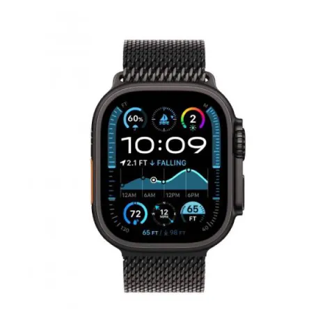 APPLE Smartwatch Ultra 2 GPS + Cellular 49mm Μαύρο Titanium με Milanese Loop – Large