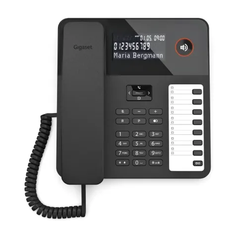 GIGASET Desk 600 Ενσύρματο Σταθερό Τηλέφωνο, Μαύρο