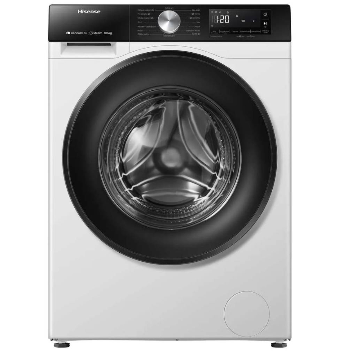 HISENSE WF3S9043BW3 Πλυντήριο Ρούχων WiFi με Ατμό 9 kg, Άσπρο