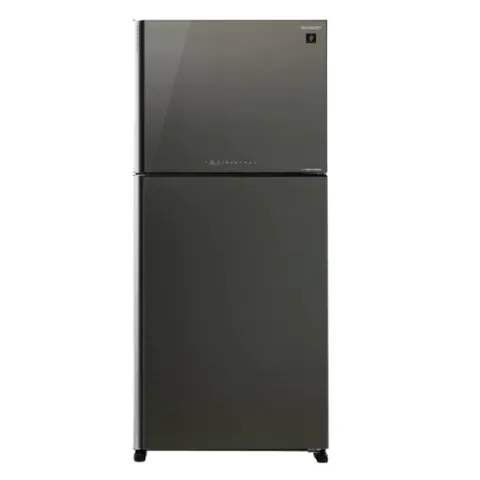 SHARP SJ-YG740G-SL Ψυγείο με Πάνω Θάλαμο, Ασημί Γυαλί