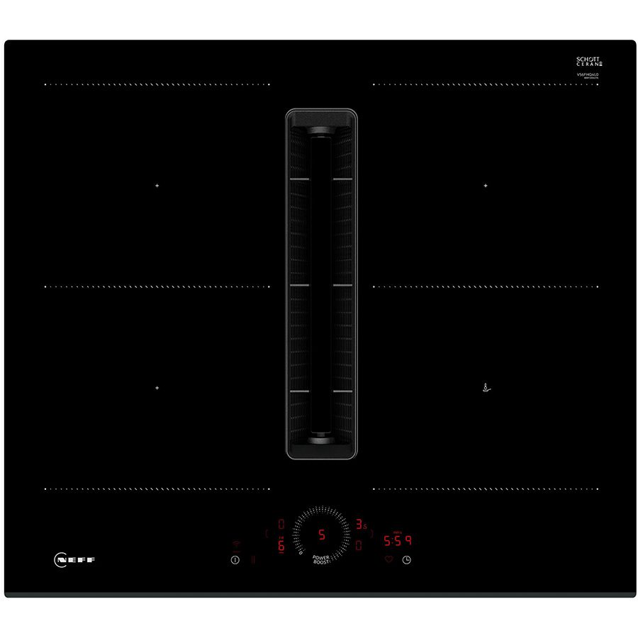 Neff V56FHQ4L0 Built-in Induction Hob with Integrated Ventilation System, 60 cm