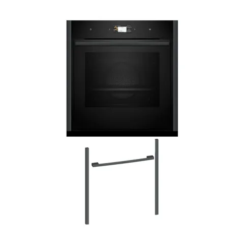 Neff NOV60P6A1 Εντοιχιζόμενος φούρνος B69CS7KY0 & Anthracite Grey Flex Design Kit