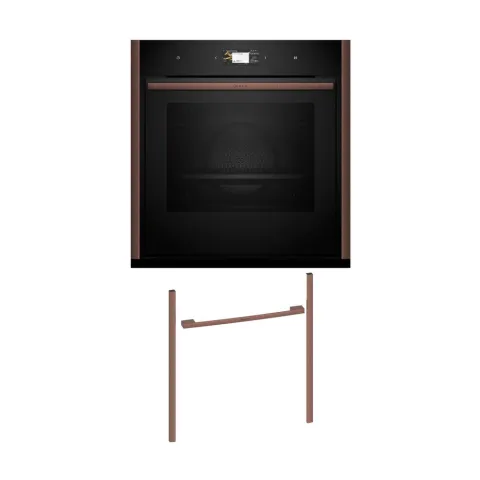 Neff NOV60P6B1 Εντοιχιζόμενος φούρνος B69CS7KY0 & Brushed Bronze Flex Design Kit