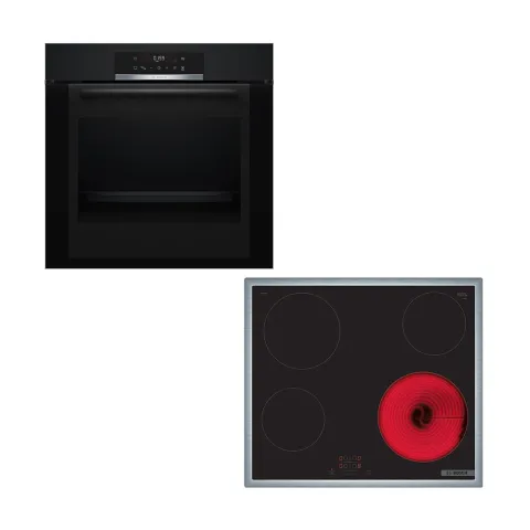 Bosch HBA372EB0 & PKE645BA2E Black