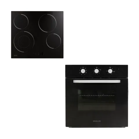 Davoline Εντοιχιζόμενος φούρνος με Εστία OHCS8004 Black