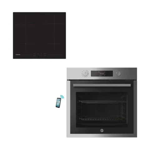 Hoover UP5B3YTX Inox & HH64DCT