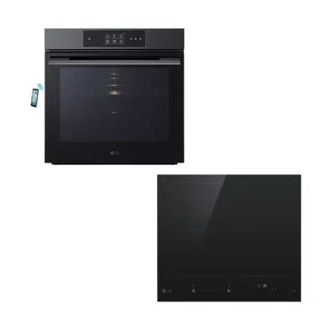 LG WSED7665B Ανθρακί Φούρνος & CBIZ2437B Επαγωγική Εστία