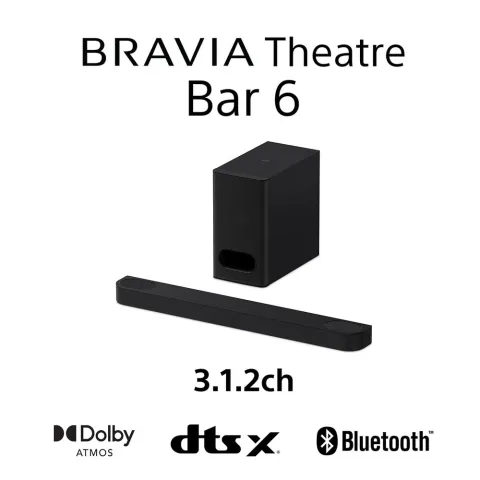 Sony BRAVIA Theatre Bar 6 with Subwoofer - 3.1.2ch Dolby Atmos surround sound with Up-firing speakers
