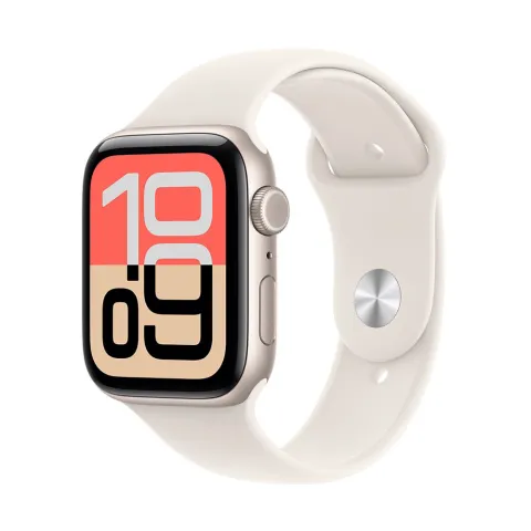 Apple Watch SE 3 GPS 44mm Starlight Aluminium Case Starlight με Sport Band M/L