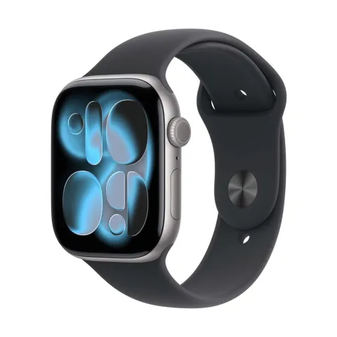 Apple Watch Series 11 GPS 46mm Space Grey Aluminium Case με Black Sport Band - S/M