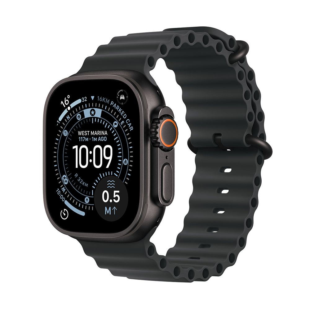 Apple Watch Ultra 3 GPS + Cellular 49mm Black Titanium Case με Black Ocean Band