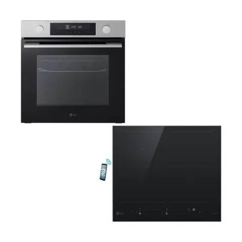 LG WS5D7230S Inox Φούρνος & CBIZ2437B Επαγωγική Εστία
