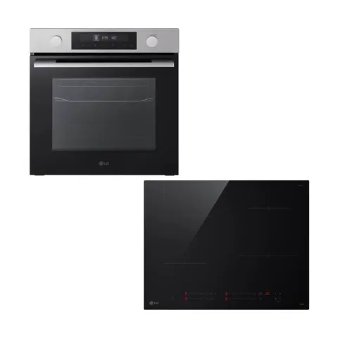 LG WS5D7230S Inox Φούρνος & CI5Z2423BN Επαγωγική Εστία