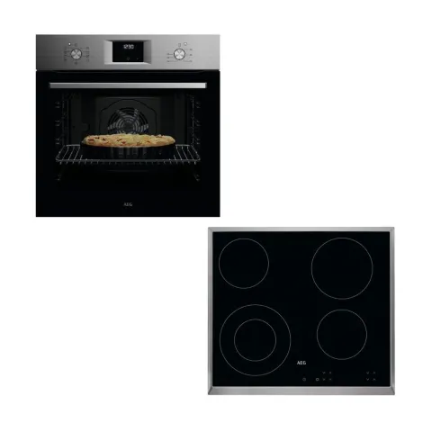 AEG OA5AB21SM Inox Φούρνος & HK624010XB Κεραμική Εστία
