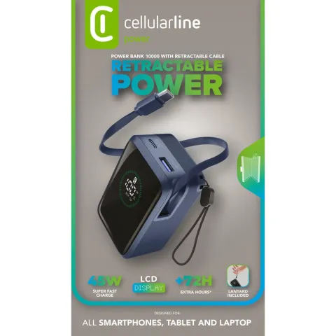Cellular Line Roller 10.000 mAh Blue