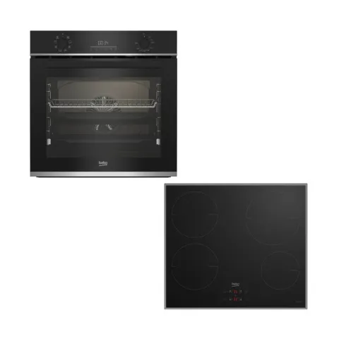 Beko BBIR13300XC Black Φούρνος & HII 64400 MTX Επαγωγική Εστία