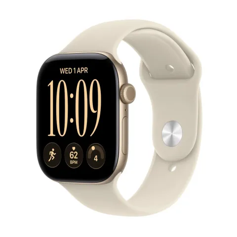 Apple Watch S12 GPS + Cellular 46mm Light Gold Aluminium Case Sand Sport Band M/L