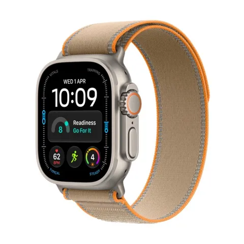 Apple Watch Ultra 4 GPS + Cellular 49mm Natural Titanium Case Sand Trail Loop S/M