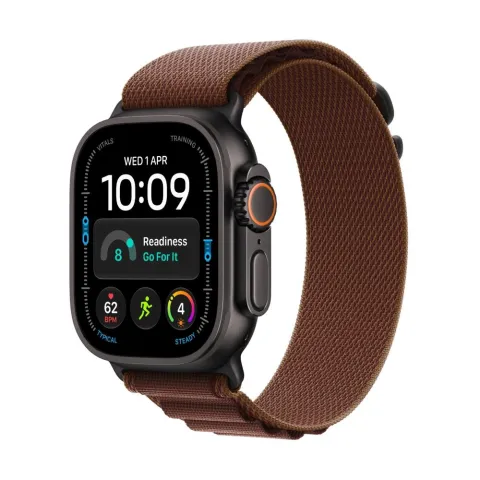 Apple Watch Ultra 4 GPS + Cellular 49mm Black Titanium Case Burgundy Alpine Loop Small