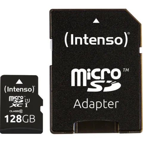 Intenso Premium microSDXC 128GB Class 10 U1 UHS-I με αντάπτορα