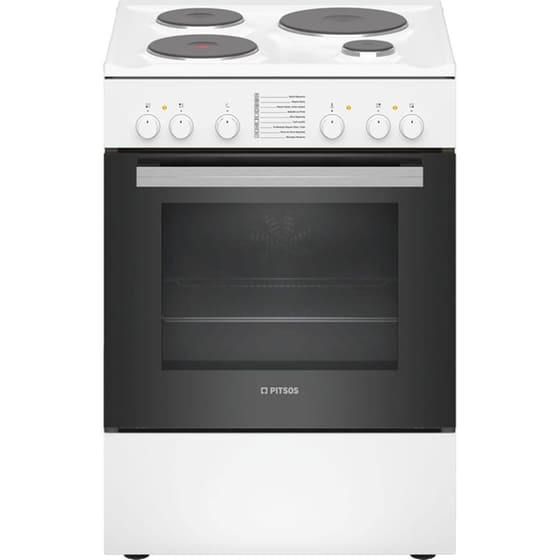 PITSOS PHA009020 66 Lt Λευκό Ηλεκτρική Κουζίνα Εμαγιέ