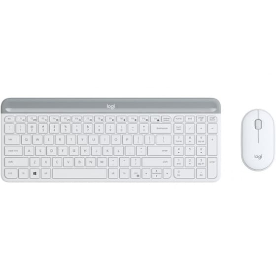 Logitech MK470 Ασύρματο Σετ Πληκτρολόγιο & Ποντίκι Λευκό (US)